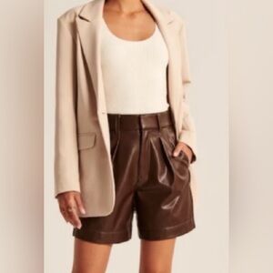 Abercrombie vegan leather high waisted shorts